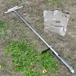 Bodenprobe 101,6 cm mit Fußstufen und Probenauswerfer, Edelstahl-T-Stil-Griff, Bodentest-Kits, Bodensonden für Bodenproben, Pflanzenpflege, Garten, Rasen, Bauernhof