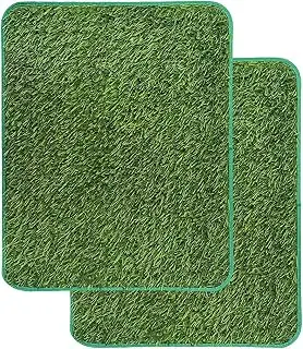 2 Stück Kunstrasen Hundeklo Balkon, Hundetoilette Ersatzrasen Waschbar Welpentoi