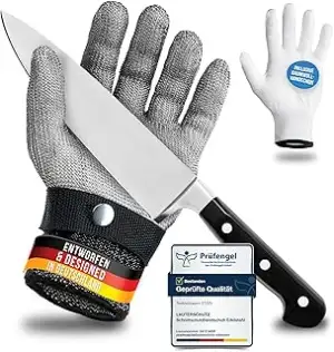 ® Schnittschutzhandschuh aus Edelstahl-Draht - hoher komfort & sicheres Schneide