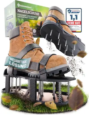 Nagelschuhe Pro | Rasenlüfter Schuhe + Estrichschuhe | Rasenbelüfter Vertikutier