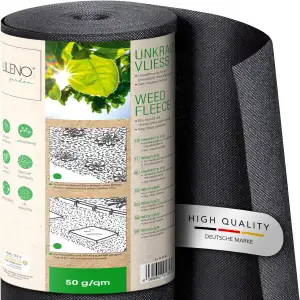 LILENO HOME 25m² Unkrautvlies Gartenvlies gegen Unkraut [50 g/qm] - Garten Unkra