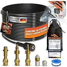 Rohrreinigungsschlauch 20m | Kompatibel mit Kärcher, Parkside und Bosch Hochdruc