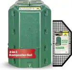 NEUDORFF Thermokomposter mit Bodengitter DuoTherm 530 L Schnellkomposter rattensicher - Komposter...