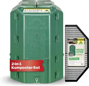 NEUDORFF Thermokomposter mit Bodengitter DuoTherm 530 L Schnellkomposter rattens