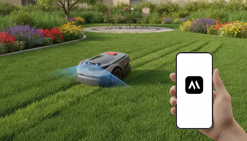 Mähroboter einrichten im kleinen Garten