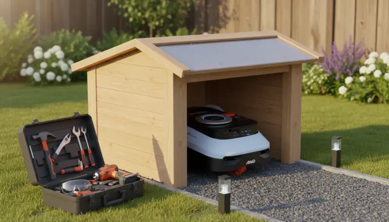 Mähroboter Garage: Selbst gebaut